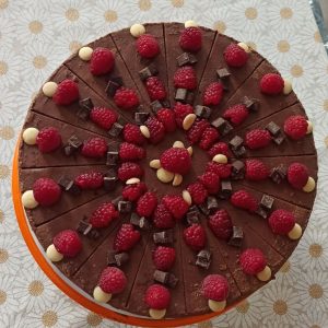 Сурова торта с малини